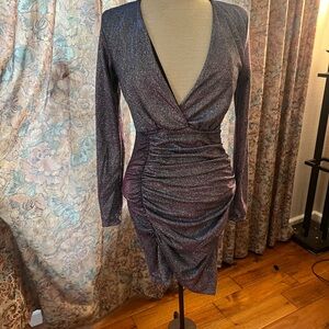 Elegant Long Sleeve Shimmer Dress